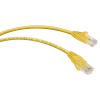 PC-UTP-RJ45-Cat.5e-0.5m-YL-LSZH (9496c), желтый. Патч-корд медный. CABEUS