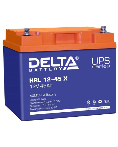 Delta HRL 12-45 X. Аккумулятор герметичный свинцово-кислотный. Delta в Кызыле