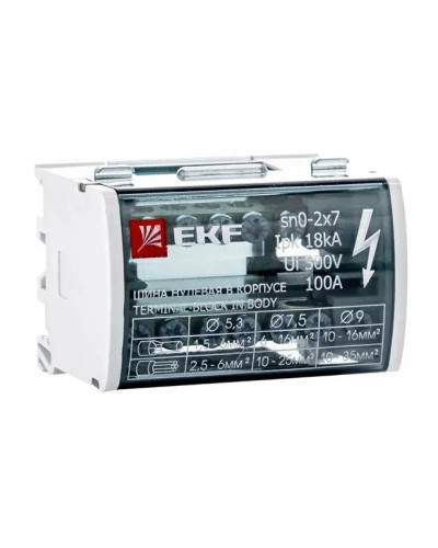 Шина нулевая в корпусе 2х7 (sn0-2х7). Шина нулевая в корпусе. EKF в Кызыле