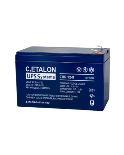 C.ETALON CHR 12-9. Аккумулятор герметичный свинцово-кислотный. ETALON в Кызыле