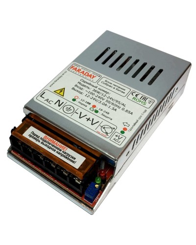 36W/12-24V/95AL. Импульсный блок питания. FARADAY в Кызыле
