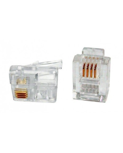 PLUG-6P4C-P-C2-100 (100 шт). Разъем RJ-12. Hyperline в Кызыле