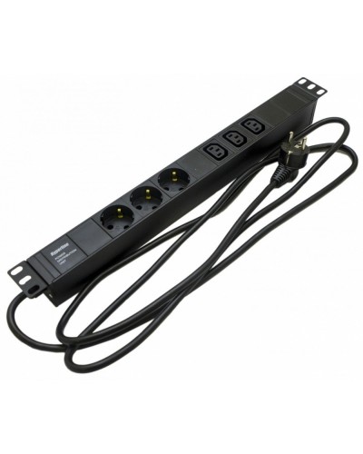 SHE19-3SH-3IEC-2.5EU. Блок розеток 19. Hyperline в Кызыле