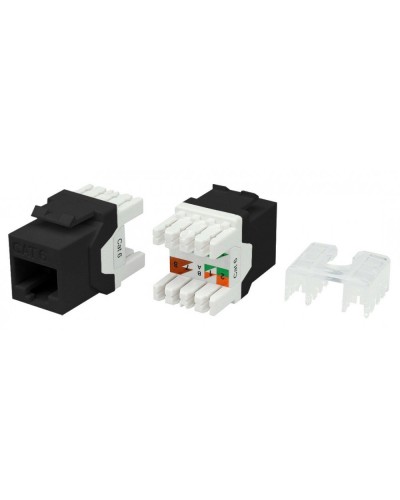 KJ8-8P8C-C6-180-BK. Вставка Keystone Jack RJ-45. Hyperline в Кызыле