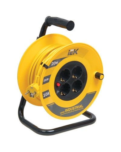УК20 4 места, 20м (WKP15-16-04-20). Удлинитель на катушке Industrial. IEK в Кызыле