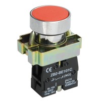 Кнопка LAY5-BA41 без подсветки красная 1з (BBT60-BA-K04). Кнопка без подсветки. IEK