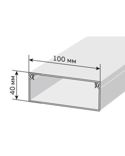 Короб 100х40 ЭЛЕКОР (CKK10-100-040-1-K01). Кабель-канал с двойным замком. IEK в Кызыле