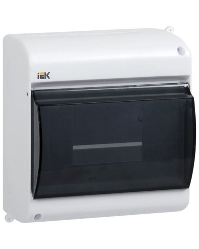 Корпус пластиковый КМПн 2/4 IP30 белый KREPTA 3 (MKP42-N-04-30-12). Щиток модульный с прозрачной дверцей, настенный. IEK в Кызыле