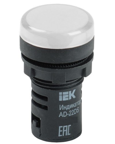 Лампа AD22DS (LED) матрица D22 мм 24В AC/DC белый (BLS10-ADDS-024-K01). Светосигнальный индикатор. IEK в Кызыле