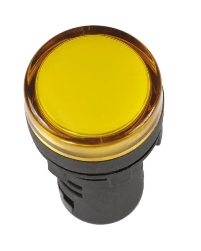 Лампа AD22DS (LED) матрица D22 мм желтый 12В AC/DC желтый (BLS10-ADDS-012-K05). Светосигнальный индикатор. IEK в Кызыле