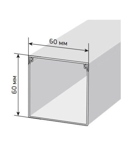 Короб 60х60 ЭЛЕКОР (CKK10-060-060-1-K01). Кабель-канал с двойным замком. IEK в Кызыле