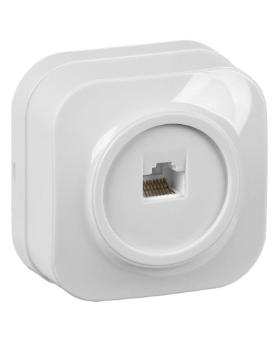 Розетка RJ45 кат.5E о/у РК10-ХБ белый IEK GLORY (EKH10-K01). Розетка компьютерная. IEK в Кызыле