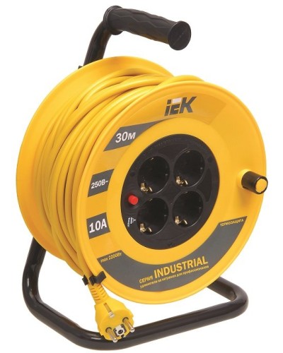 УК30 4 места, 30м (WKP14-10-04-30). Удлинитель на катушке Industrial. IEK в Кызыле