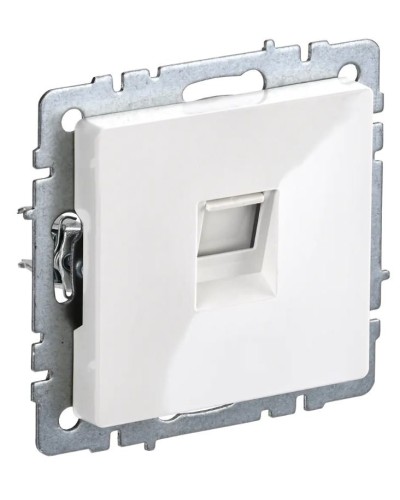 Розетка RJ45 РК10-БрБ кат.5E, белая BRITE (BR-K10-1-K01). Розетка компьютерная. IEK в Кызыле