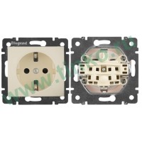 Розетка Valena 2К+3 с защитными шторками, на винтах 16А 250В, слоновая кость (774321). Розетка. LegranD
