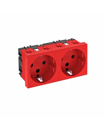 STD-D0 SRO2, (6120028). Розетка 0° двойная 2х2К+З, со шторками, 16А 250В красная. OBO Bettermann в Кызыле