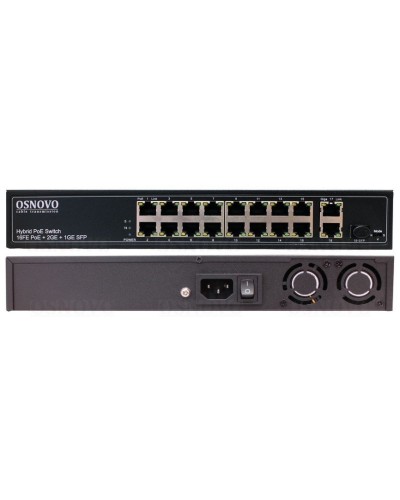 SW-61621(300W). Коммутатор 16-портовый Fast Ethernet с PoE. OSNOVO в Кызыле