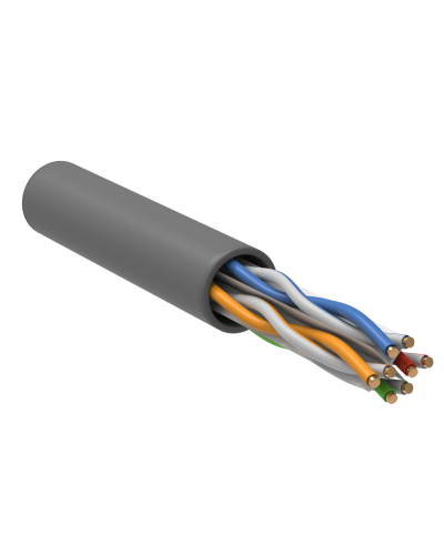 U/UTP, CAT 6, ZH нг(А)-HF, 4PR, 23AWG, INDOOR, SOLID, серый, 305 м, REXANT (01-0067). Кабель «витая пара» (LAN) для структурированных систем связи. Rexant в Кызыле