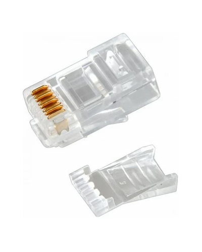 Разъем RJ-45(8P8C) под витую пару, UTP, CAT 6, с вставкой REXANT (05-1031). Разъем RJ-45. Rexant в Кызыле