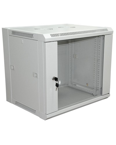 Шкаф телекоммуникационный 19 настенный 18U 600×600×964 мм (ШxГxВ) - передняя дверь стекло, боковые стенки съемные (разобранный) RAL 7035 (04-2224). Шкаф телекоммуникационный 19 настенный 18U. Rexant в Кызыле
