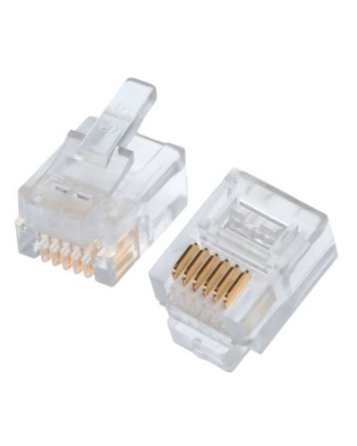 Коннекторы 6P6C (RJ-11) (100шт) (10-0228). Телефонный разъем 6P6C (RJ-11). SUPRLAN в Кызыле