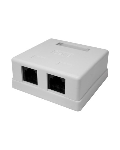 Розетка настенная RJ-45, 8P8C, Cat.6, 2 порта UTP (10-0310): Компьютерная розетка в Кызыле