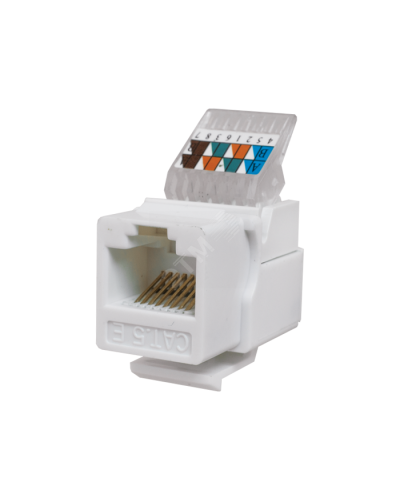 Модуль-вставка Keystone Кат5е, без.инстр.зад, белый UTP (10-0312): Вставка Keystone Jack RJ-45 в Кызыле