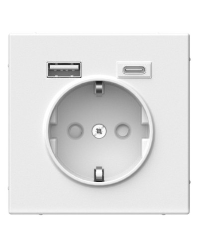 ArtGallery розетка 1-местная с USB тип-A+C, скрытой установки, механизм, белый (GAL000132). Розетка с USB. Systeme Electric в Кызыле