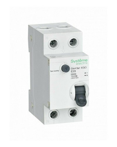 City9 Set 1P+N С 25А 4.5kA 10мА A 230В (C9D51625). Автоматический выключатель дифференциального тока. Systeme Electric в Кызыле