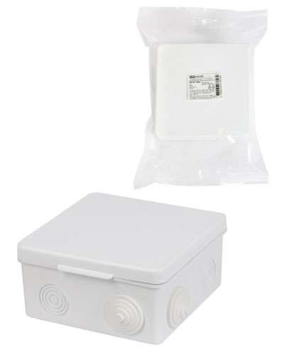 Коробка ОП 100х100х55мм, крышка, IP54, 8вх. (SQ1401-0513). Распаячная коробка. TDM ЕLECTRIC в Кызыле