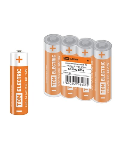 LR6 AA Alkaline 1,5V SR-4 TDM (SQ1702-0034). Элемент питания. TDM ЕLECTRIC в Кызыле