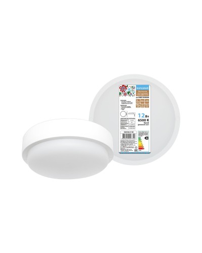 ДПП 3901 12Вт 6500К IP65 белый круг (SQ0366-0140). Светодиодный светильник LED. TDM ЕLECTRIC в Кызыле