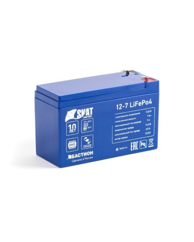 Skat i-Battery 12-7 LiFePo4 (645). Li-Ion аккумулятор. Бастион в Кызыле