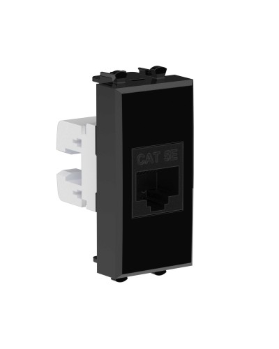 Розетка RJ-45, кат.5E, Avanti, 1 модуль, черный квадрат (4402661): Розетка компьютерная модульная в Кызыле