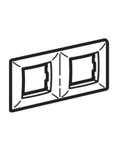 Рамка на 2+2 модуля (двухместная), слоновая кость (75012O): Рамка двухместная, Brava в Кызыле