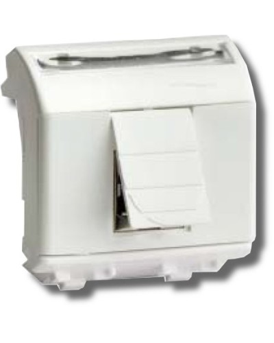 Розетка RJ-45 Brava 2 модуля белая (76655B): Розетка компьютерная с двумя разъёмами в Кызыле
