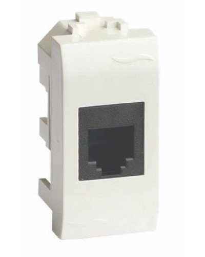Розетка RJ-45 Brava 1 модуль слоновая кость (75654S): Розетка компьютерная с одним разъёмом в Кызыле