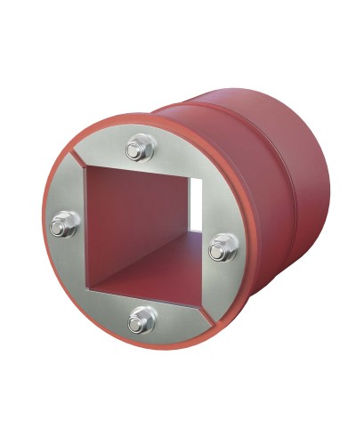 Проходка круглая, нержавеющая, D70х70 мм с проемом 40х40 мм (DXF3121): Проходка круглая, нержавеющая, с проёмом в Кызыле