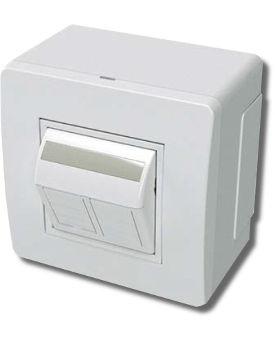 Коробка в сборе с 2 розетками RJ45, кат.5е, белая (10656): Коробка в сборе в Кызыле
