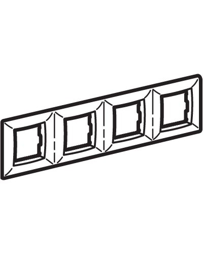 Рамка на 2+2+2+2 модуля (четырехместная), сл. кость (75014O): Рамка четырехместная, Brava в Кызыле