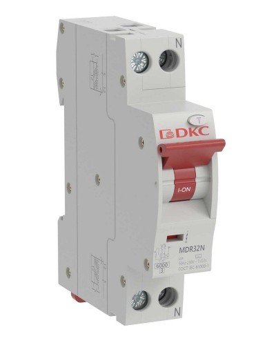 YON max MDR, 1P+N, 30mA, 32A, 6kA, А (MDR32N-1N2C32-A). Компактный автоматический выключатель дифференциального тока. ДКС в Кызыле