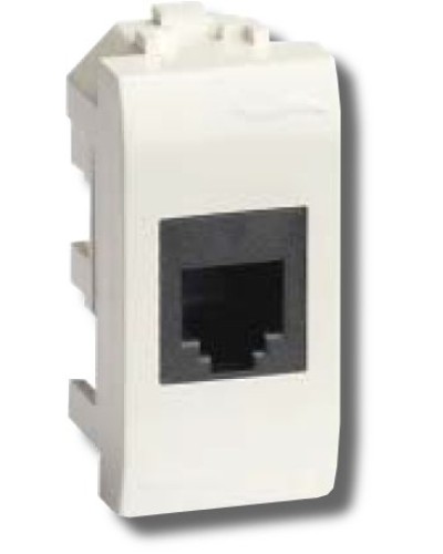 Розетка RJ-45 Brava 1 модуль белая (76654B): Розетка компьютерная с одним разъёмом в Кызыле