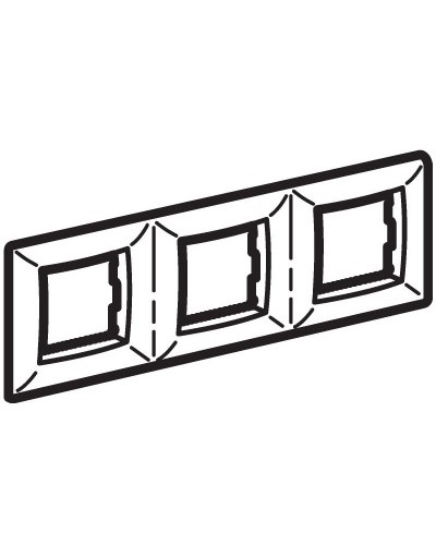 Рамка на 2+2+2 модуля (трехместная), белая (75013W): Рамка трехместная, Brava в Кызыле