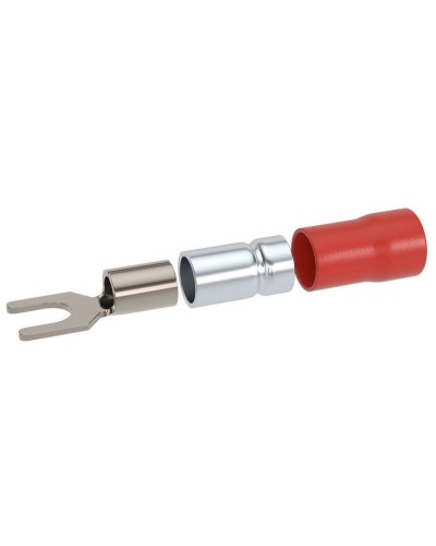 Наконечник вилочный НВИ 0,25-1,5 М3,5 (D3,7мм) (100 шт) (2A135P-DS-PVC). Наконечник вилочный с изолированным фланцем ПВХ, двойная гильза. ДКС в Кызыле