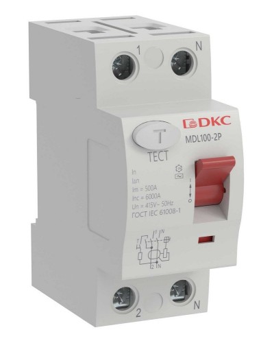 YON MAX MDL100 ВДТ, 2P, 30mA, 40A, АС (MDL100-2P2-40-AC). Автоматический выключатель дифференциальный (УЗО). ДКС в Кызыле