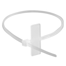 Хомут 2,5x110 белый (100шт) (252110SR-M): Хомут маркировочный, горизонтальная табличка под замком 20x9