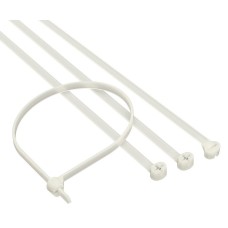 Хомут 3,6x200 P6.6, белый (100шт) (21214SR): Хомут с двойным замком