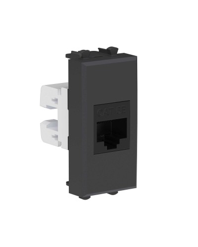 Розетка RJ-45, кат.5E, Avanti, 1 модуль, черный матовый (4412661): Розетка компьютерная модульная в Кызыле