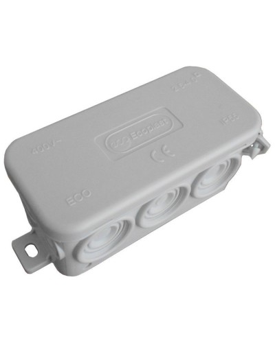 Коробка JBL090 90х42х40, 10вых., 4P (0,15…2,5мм²) серая (43154HF-GR). Коробка монтажная, огнестойкая, без галогена. Экопласт в Кызыле