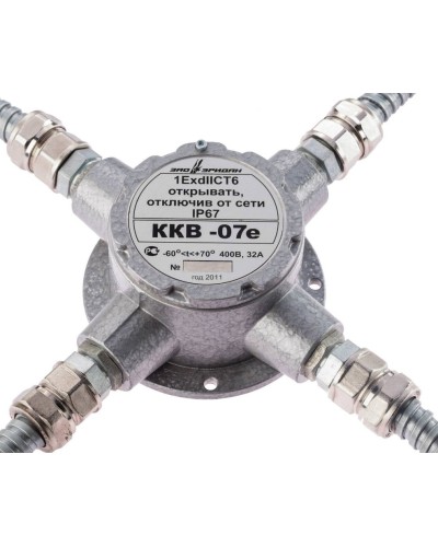 ККВ-07е-Ех-А-Р1-К-БК1, ШТ1/2+ШТ1/2+ШТ1/2+ШТ1/2. Коробка коммутационная взрывозащищенная крестообразная. Эридан в Кызыле